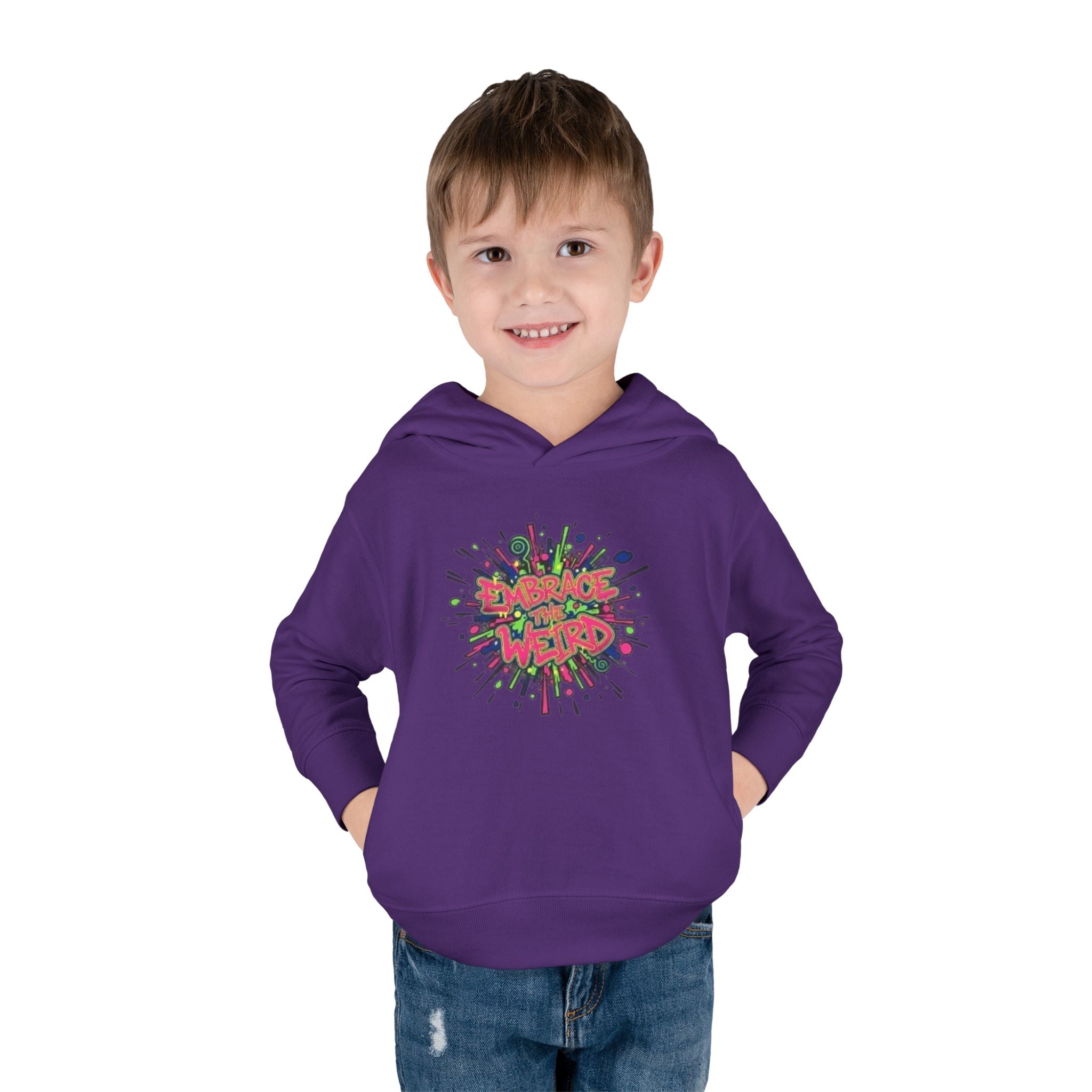 Toddler Hoodie — 'Dance Like a Weird' Colorful Graffiti Pullover