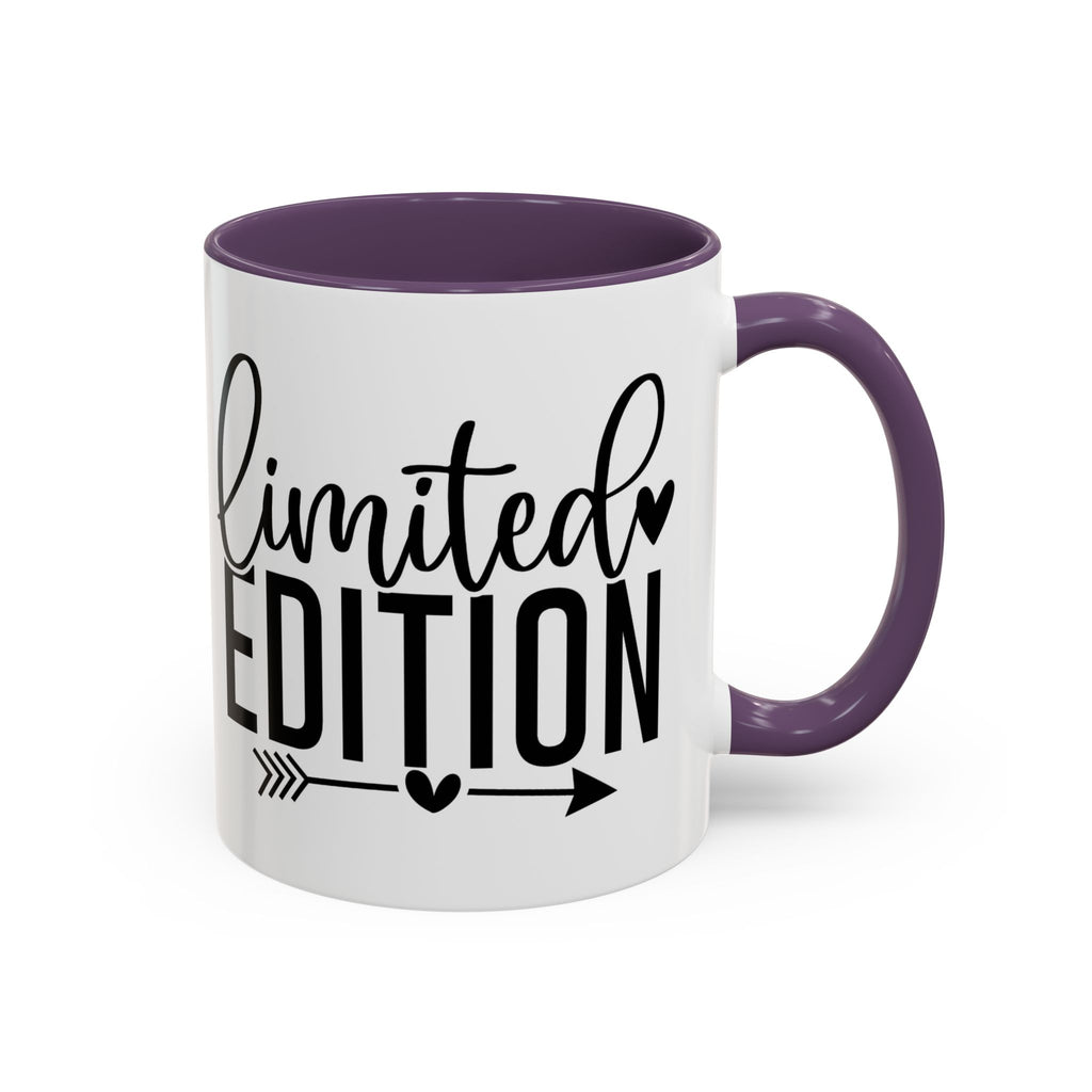 Limited Edition Accent Coffee Mug — Pink Interior, 'Limited Edition' Graphic (11/15oz)