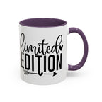 Limited Edition Accent Coffee Mug — Pink Interior, 'Limited Edition' Graphic (11/15oz)