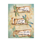Inspirational Dragonfly Canvas Wall Art - "Accept What Is, Let Go, Have Faith"