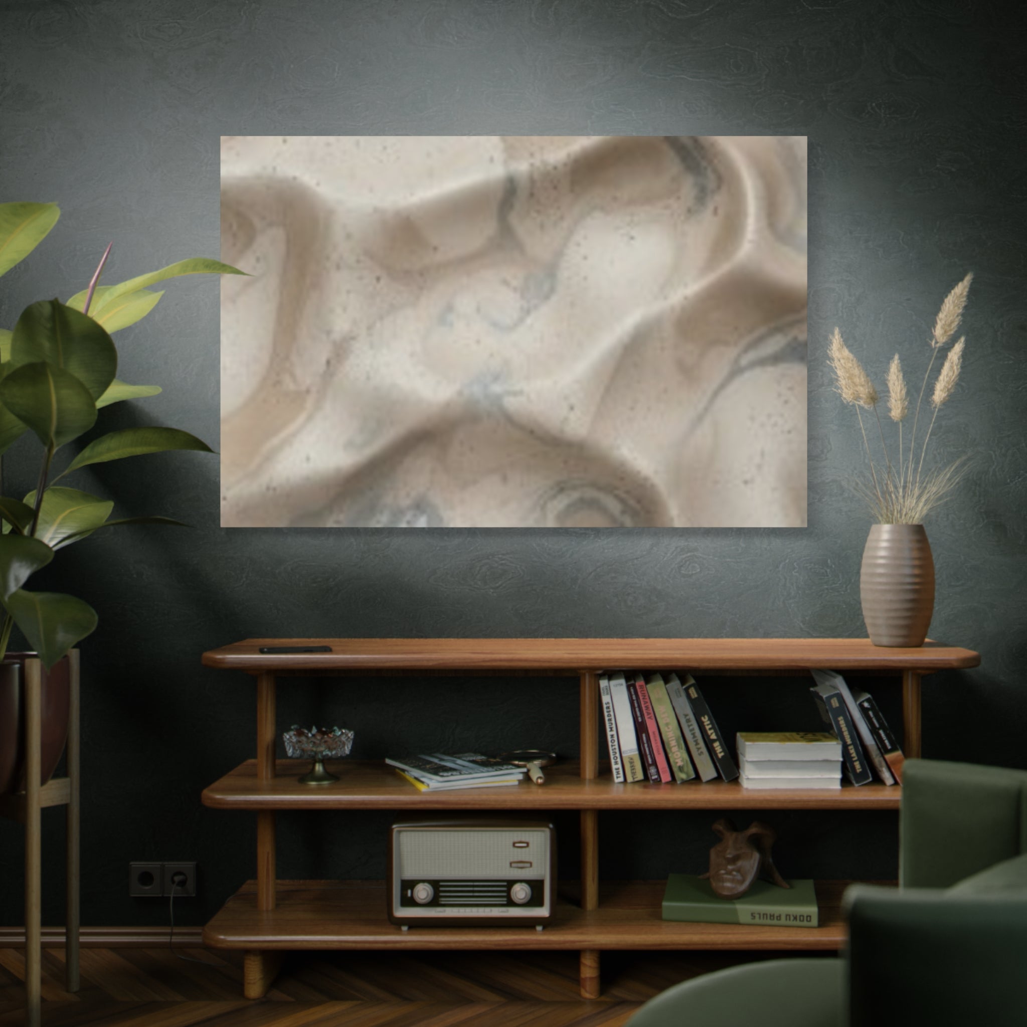 Abstract Neutral Marble Canvas Wall Art — Matte Stretched 1.25"