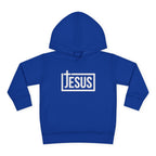 Toddler Jesus Hoodie – Kids Faith Pullover Fleece with 'JESUS' Box Logo