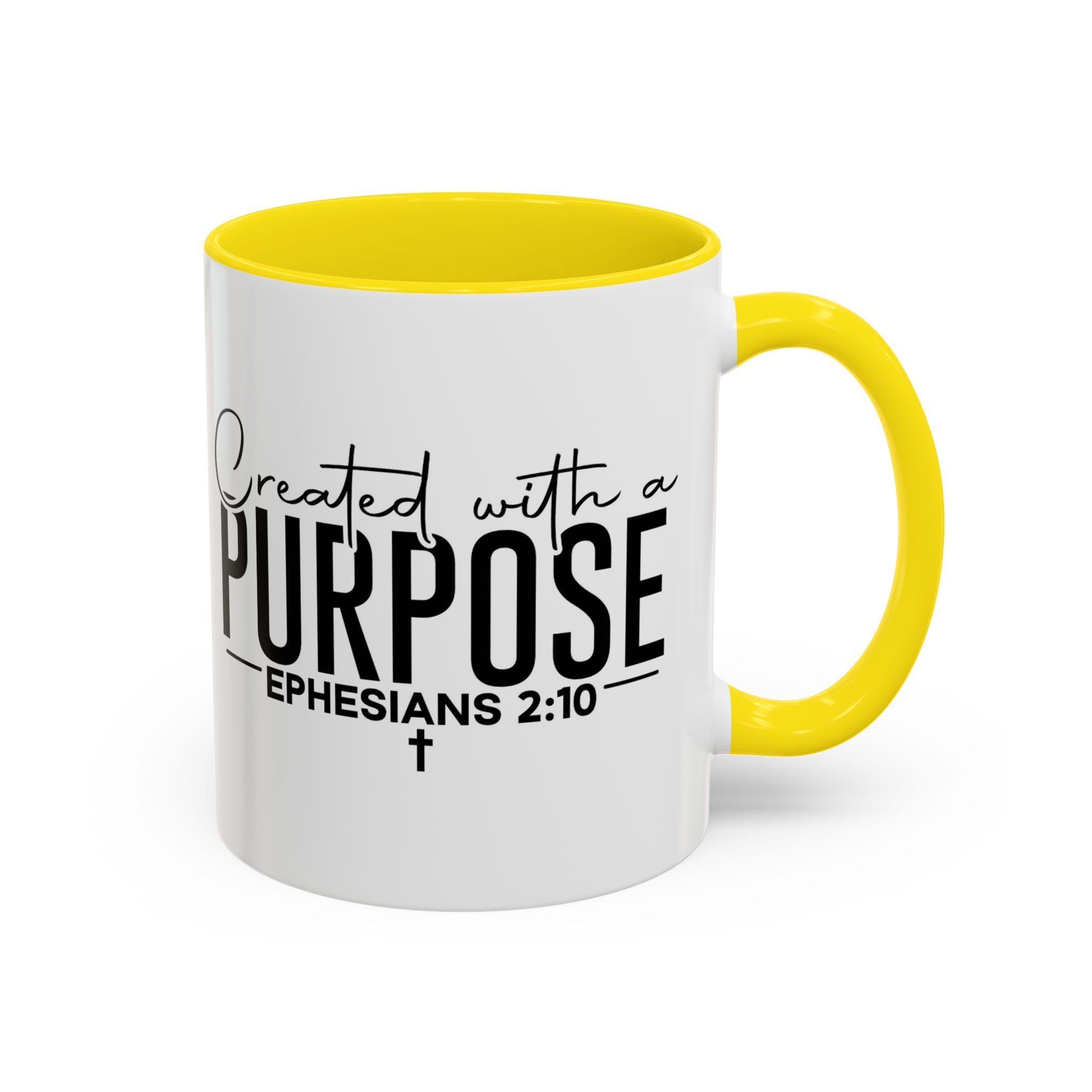 Created with a Purpose Ceramic Mug — Inspirational Ephesians 2:10 Coffee Cup