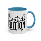 Limited Edition Accent Coffee Mug — Pink Interior, 'Limited Edition' Graphic (11/15oz)