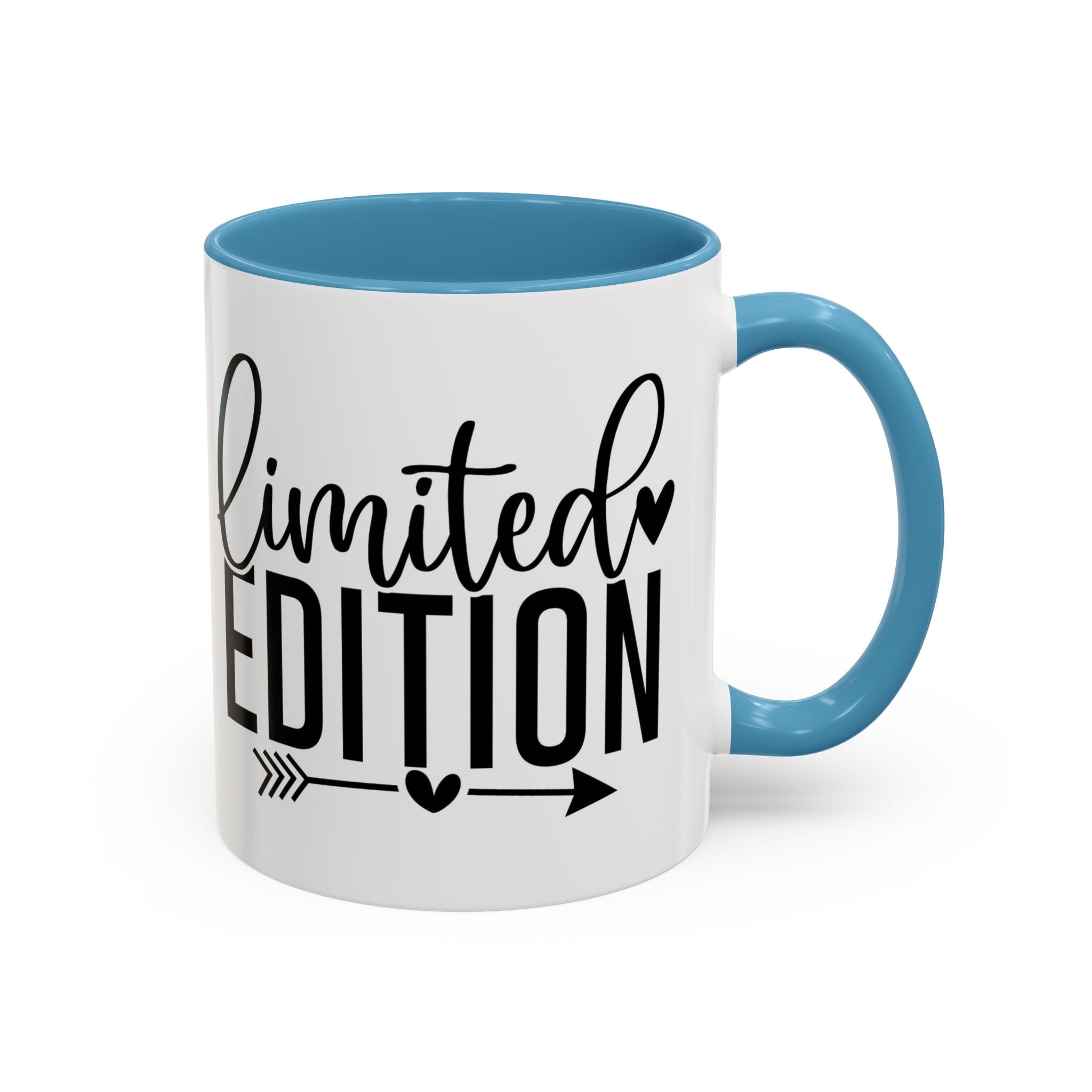 Limited Edition Accent Coffee Mug — Pink Interior, 'Limited Edition' Graphic (11/15oz)