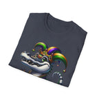 Mardi Gras Jester Alligator T-Shirt — Carnival Croc Graphic Tee