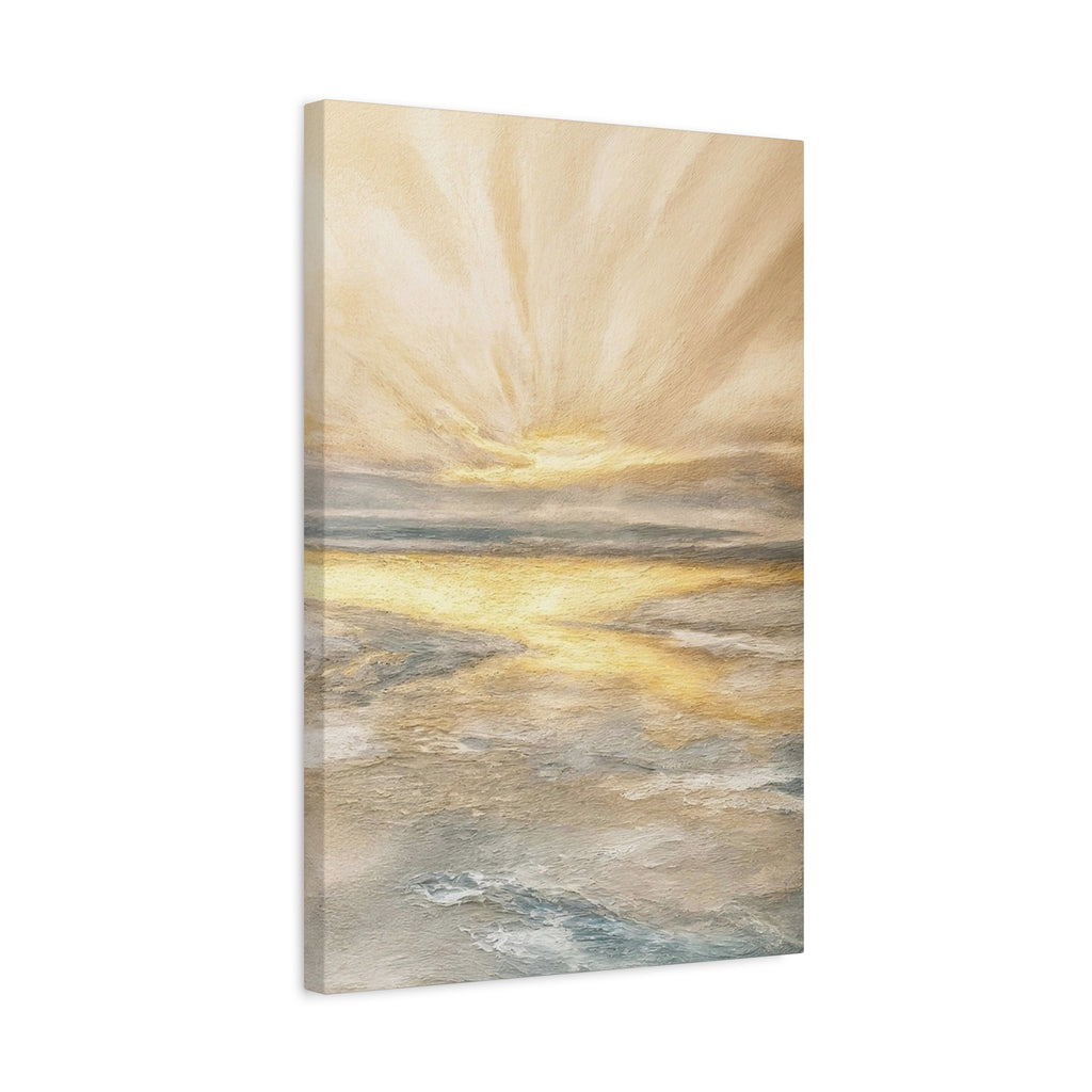 Golden Sunrise Seascape Canvas