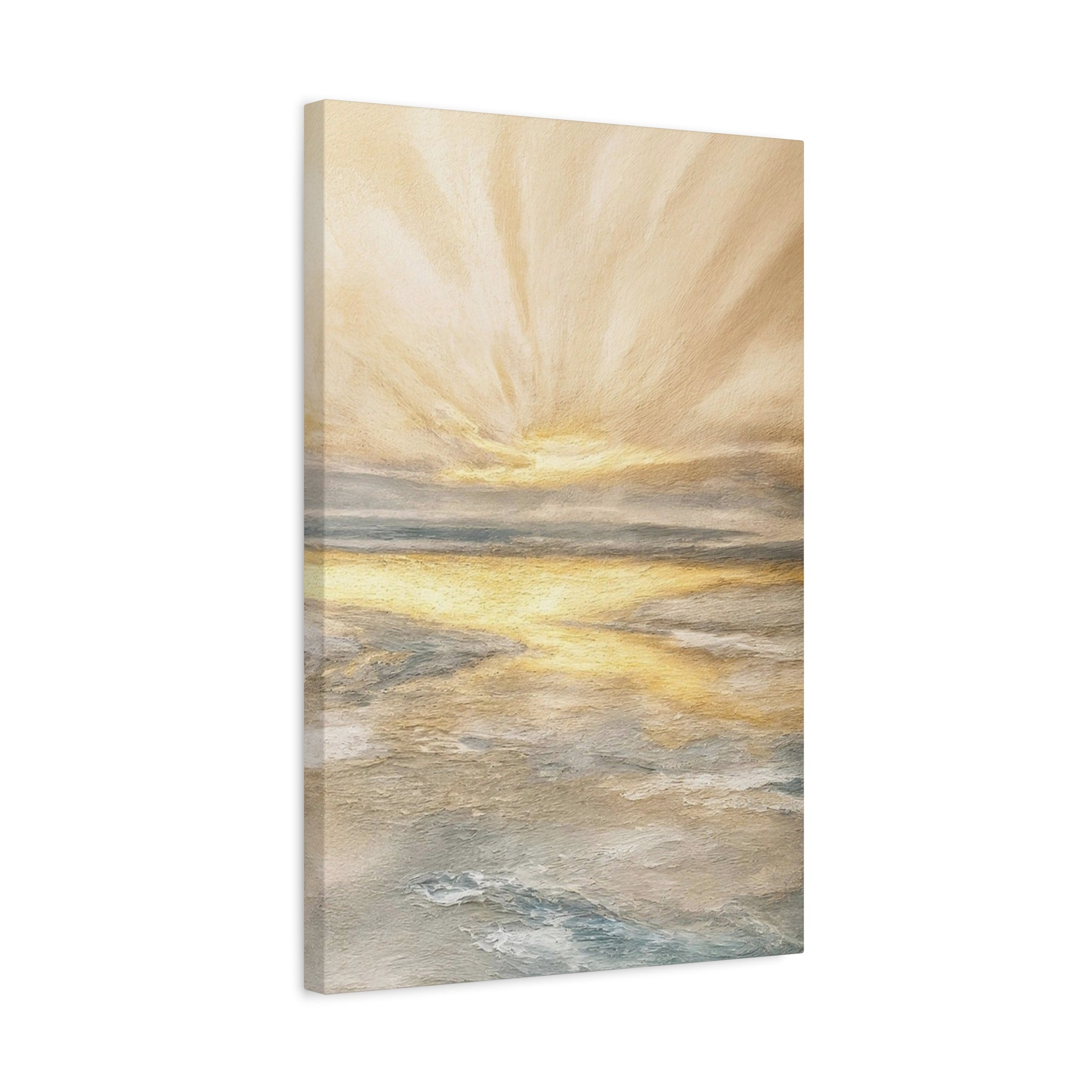 Golden Sunrise Seascape Canvas