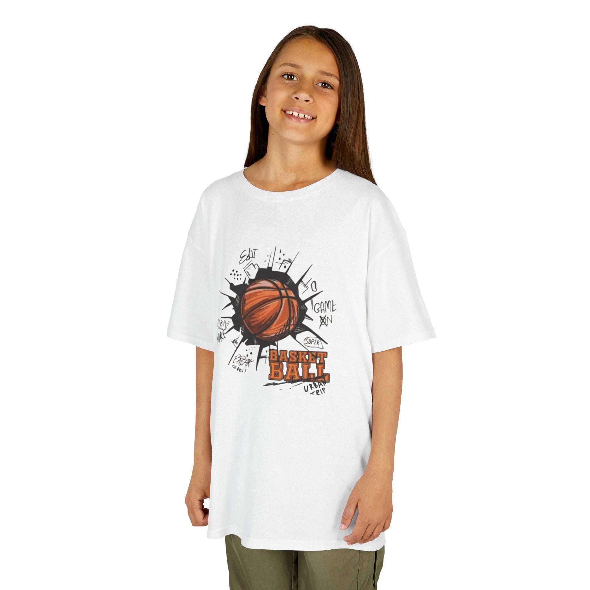 Kids Basketball Tee — Slam Dunk Graphic Shirt