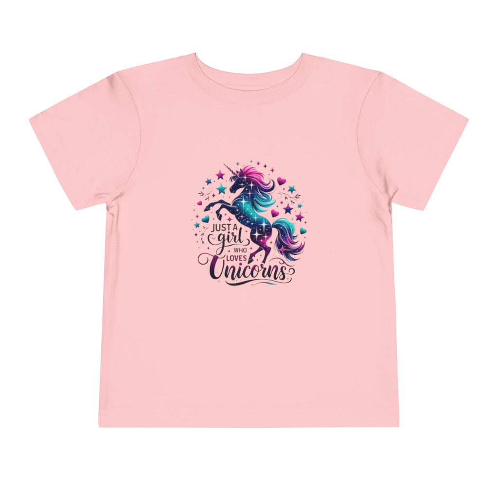 Toddler Tee - "Just a Girl Who Loves Unicorns" Magical Unicorn Shirt