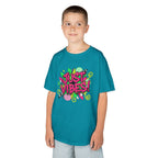Kids T‑Shirt — "Just Vibes" Neon Graffiti Graphic Tee for Playful, Trendy Kids