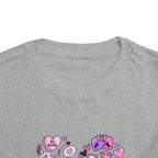 Toddler Tee — Pink Heart Doodle Design (Love, Kisses & Cute Icons)