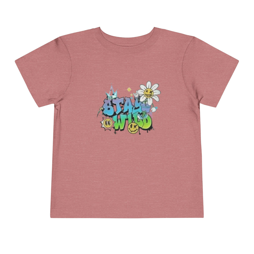 Toddler Tee - "Stay Wild" Graffiti Daisy Cute Kids T-Shirt