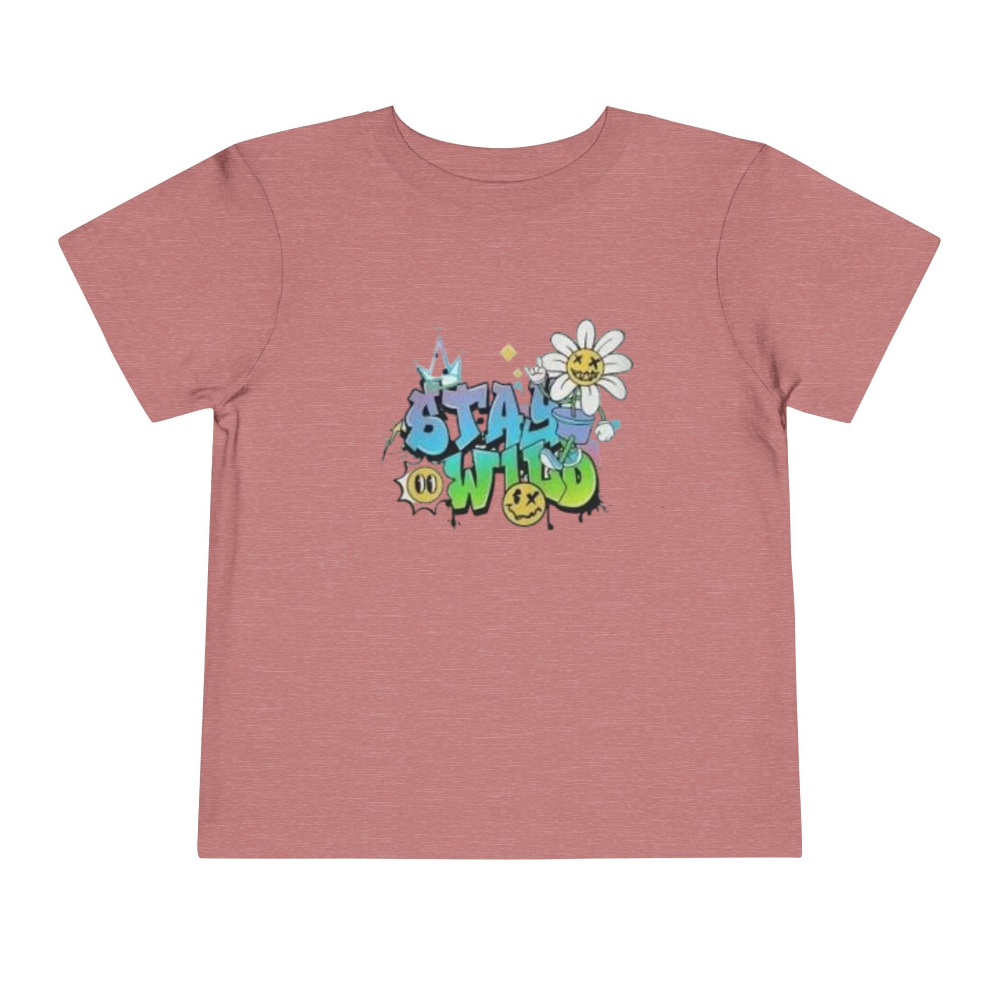Toddler Tee - "Stay Wild" Graffiti Daisy Cute Kids T-Shirt
