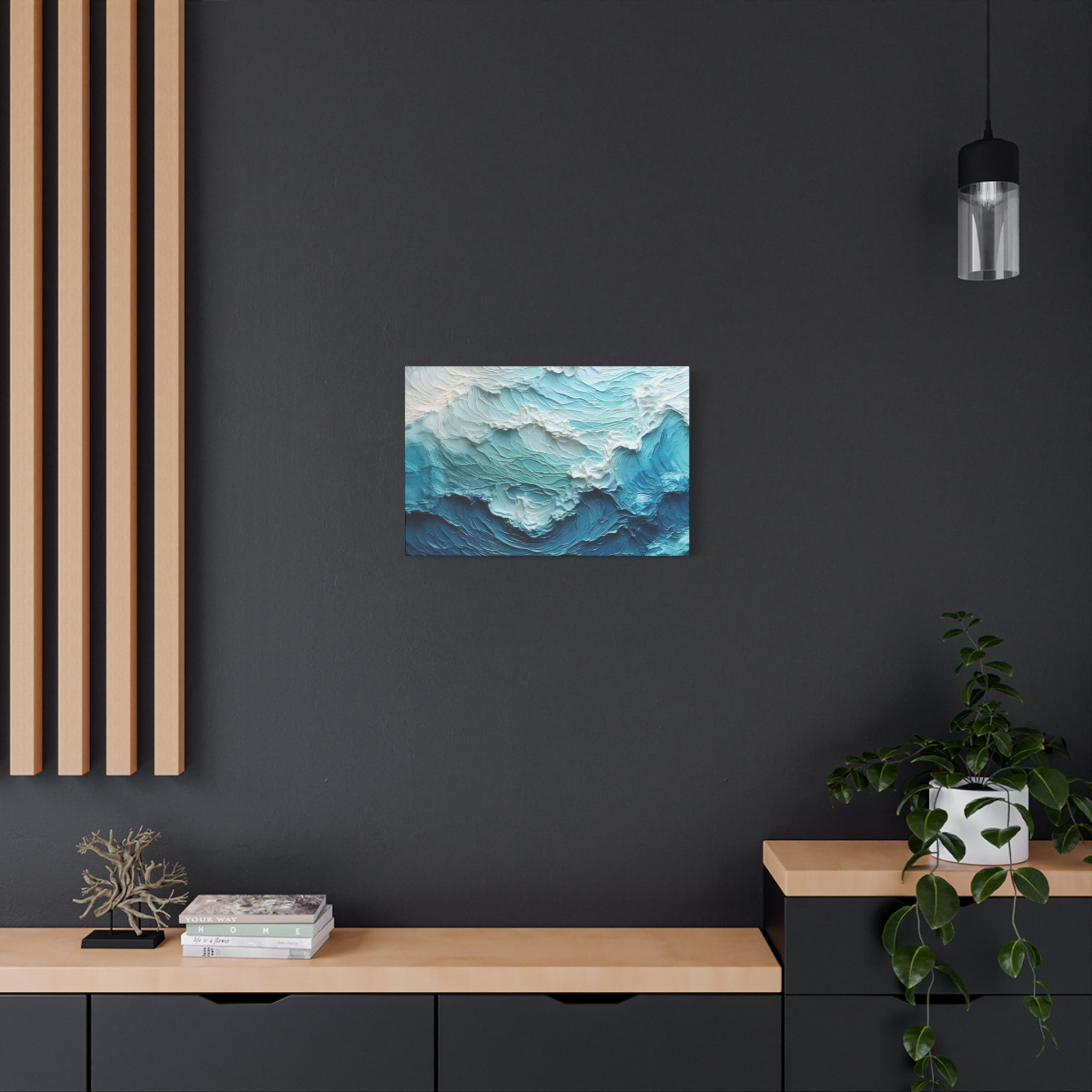 Ocean Waves Texture Matte Canvas Print