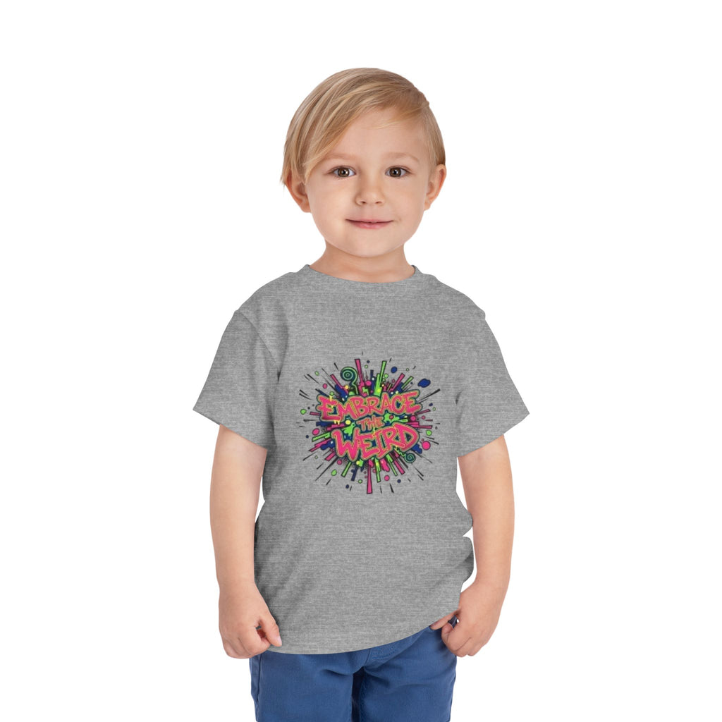 Toddler Tee — 'Embrace Your Weird' Colorful Graffiti Kids Shirt