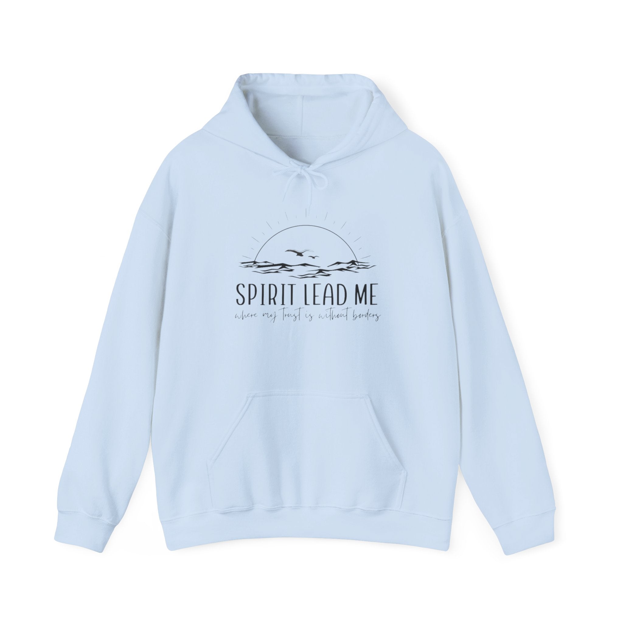 Spirit Lead Me Hoodie — Minimal Sunrise Christian Faith Sweatshirt