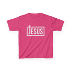 Kids Jesus T‑Shirt — Bold Cross Logo Christian Tee for Boys & Girls
