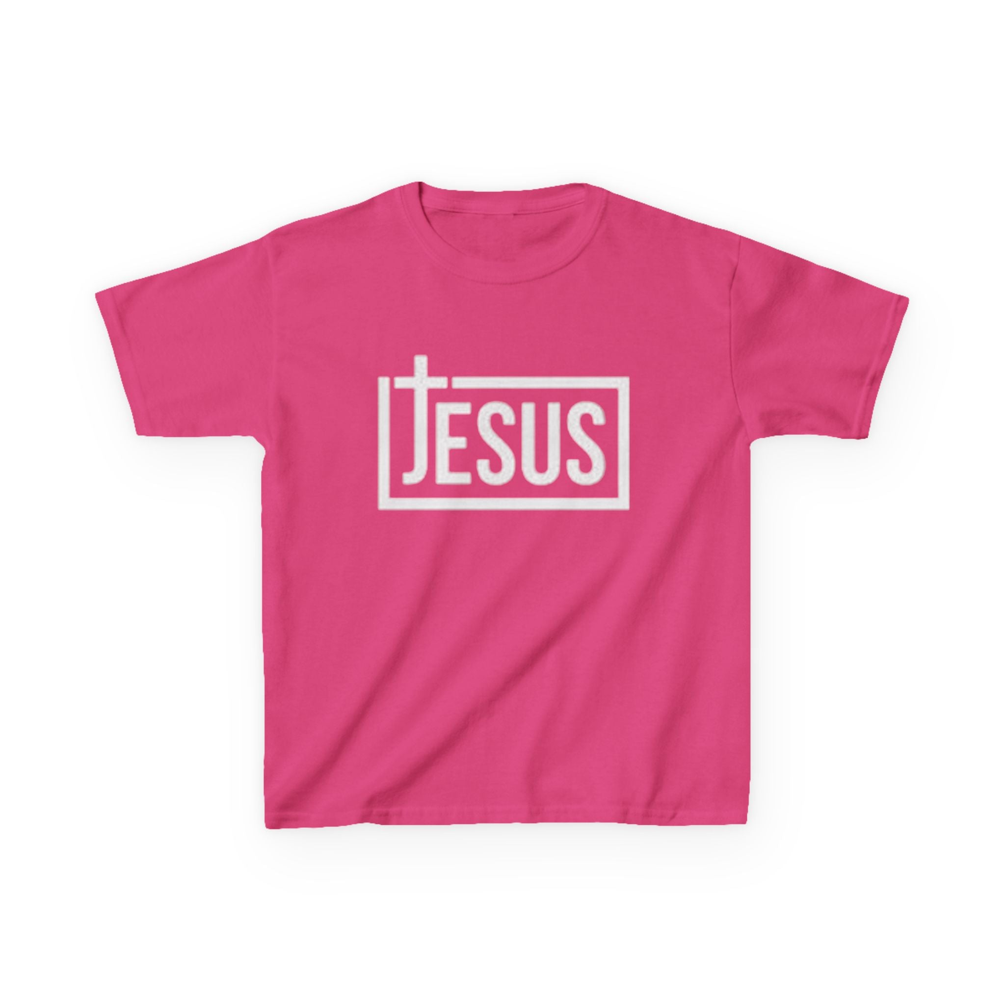 Kids Jesus T‑Shirt — Bold Cross Logo Christian Tee for Boys & Girls
