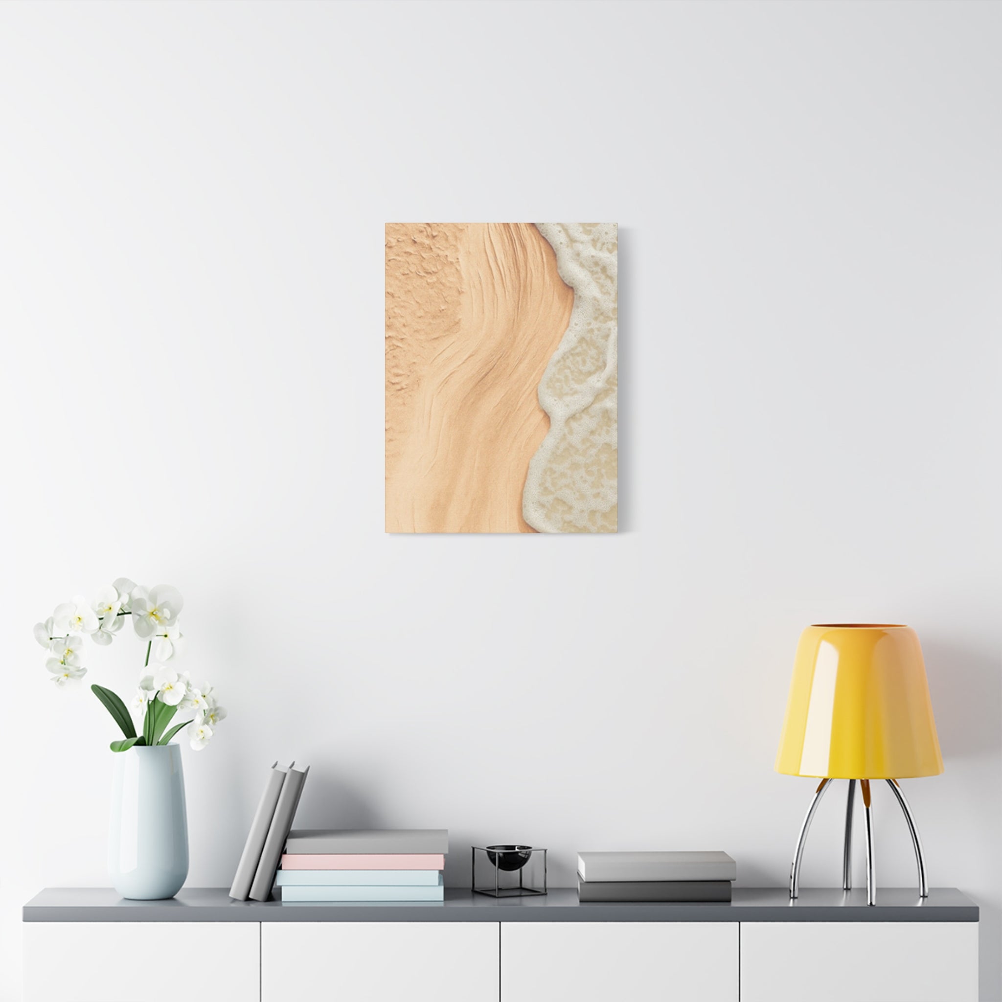 Coastal Beach Canvas Print – Sandy Shoreline Wall Art