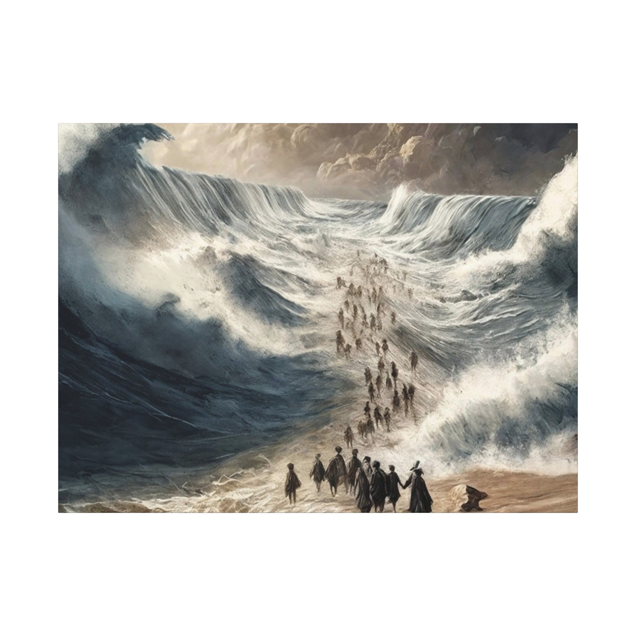 Biblical Exodus Wall Canvas — Parting of the Red Sea Matte Stretched Canvas