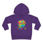 Toddler Hoodie — "I Have No Idea What This Is" Colorful Toy Graphic