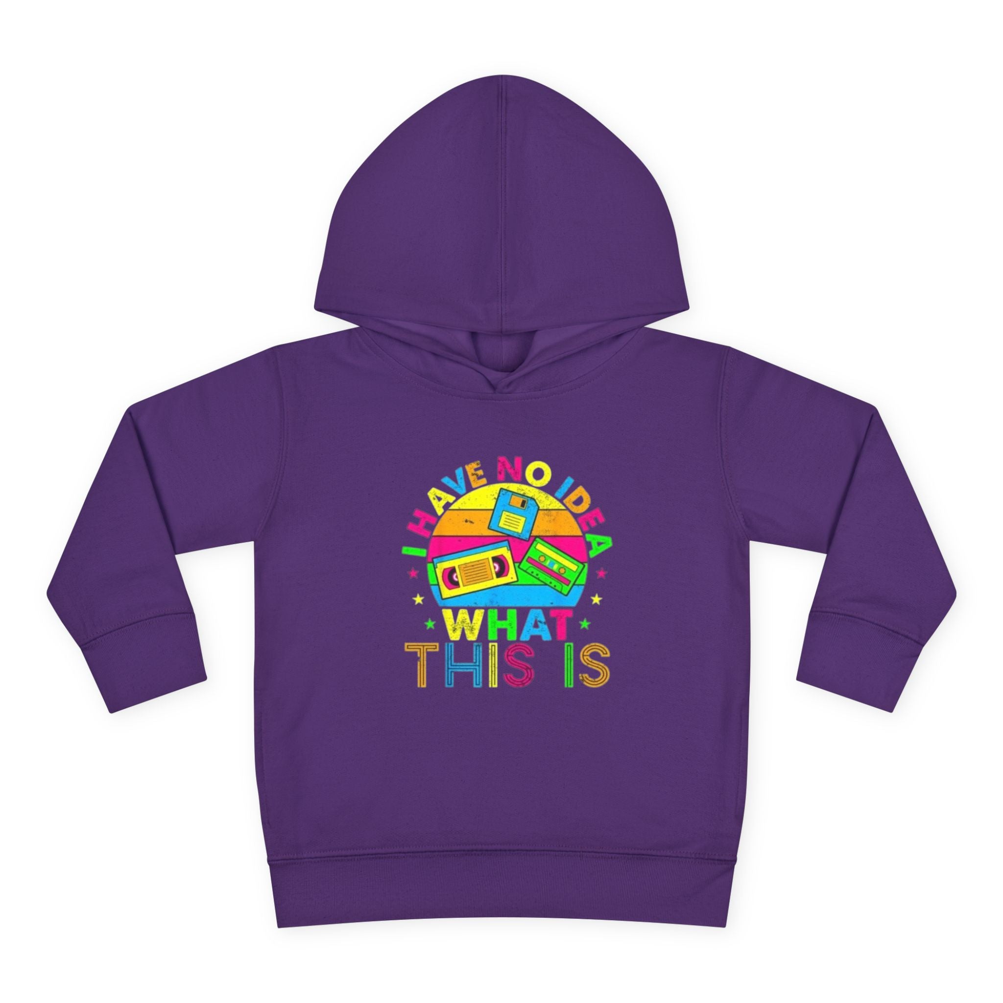 Toddler Hoodie — "I Have No Idea What This Is" Colorful Toy Graphic