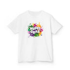Mardi Gras Kids T‑Shirt — Colorful Paint Splash Design