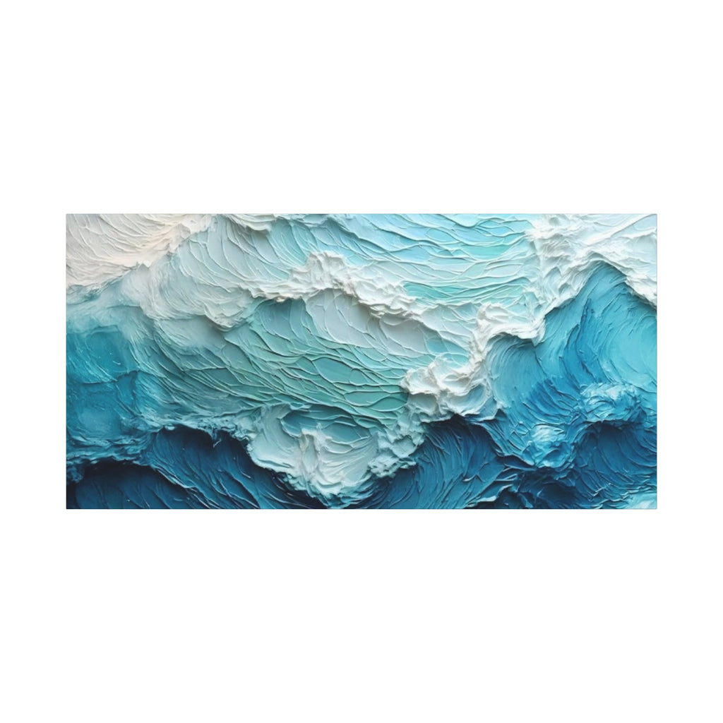 Ocean Waves Texture Matte Canvas Print