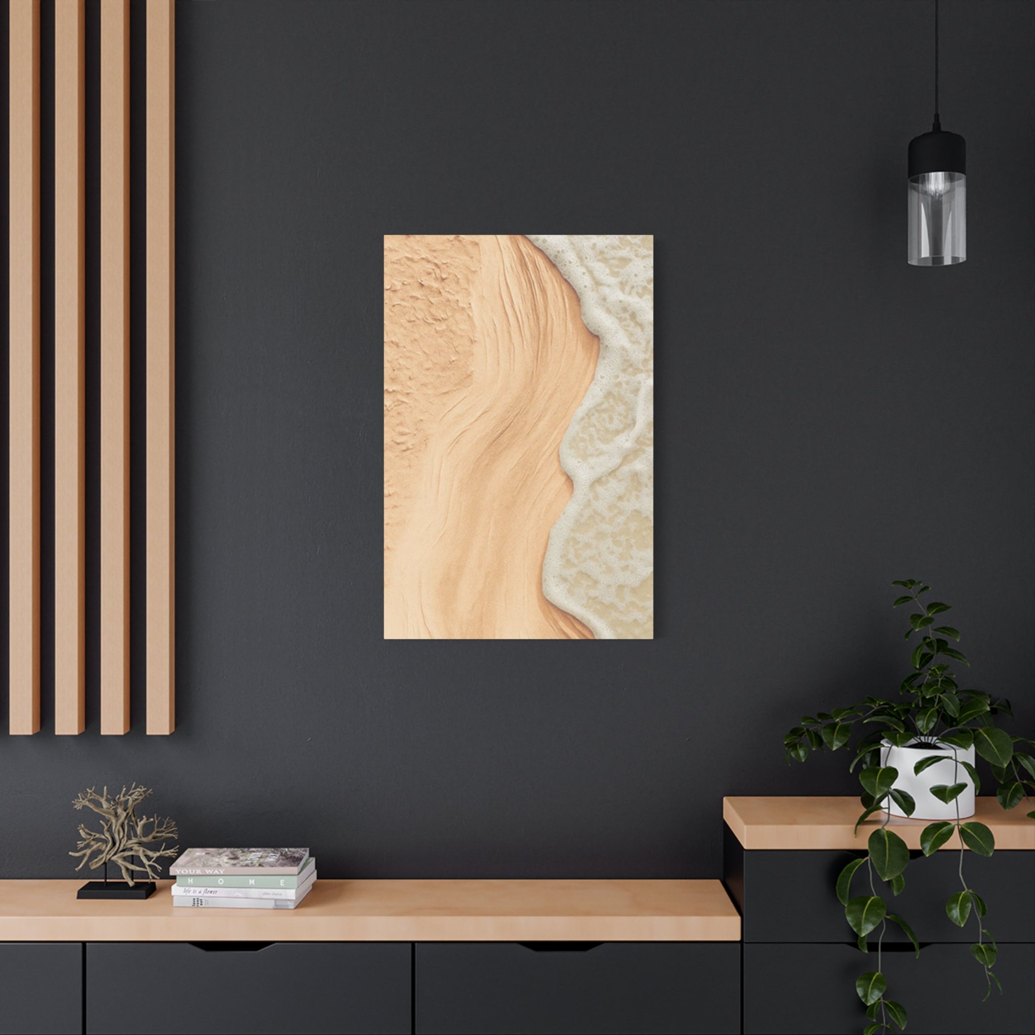 Coastal Beach Canvas Print – Sandy Shoreline Wall Art