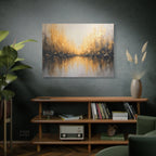 Abstract Gold Landscape Canvas Wall Art — Matte Stretched 1.25"