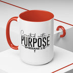 Created with a Purpose Ceramic Mug — Inspirational Ephesians 2:10 Coffee Cup
