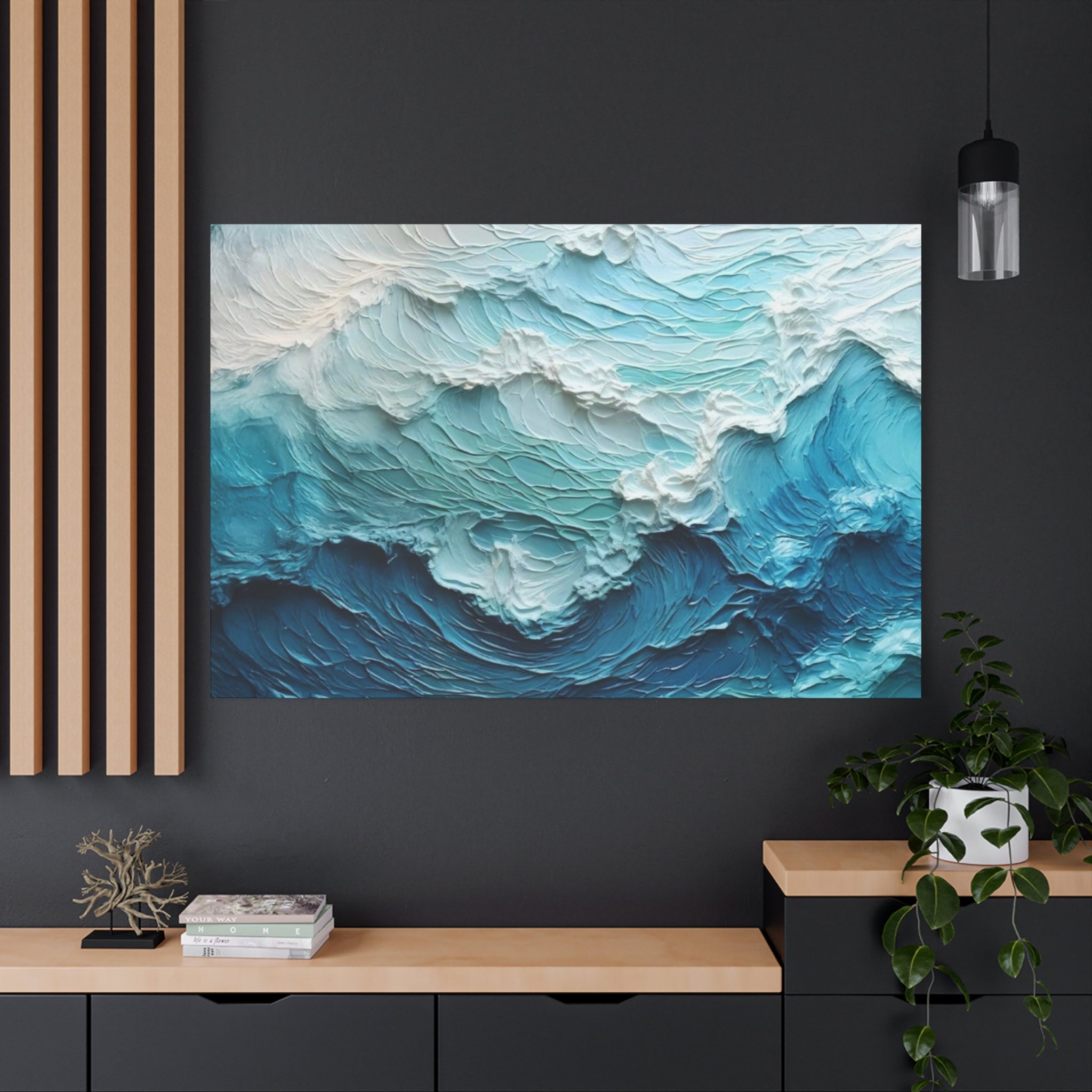 Ocean Waves Texture Matte Canvas Print