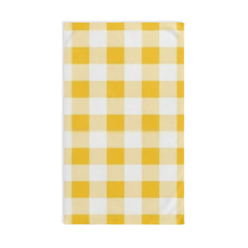 Yellow Gingham Hand Towel — Farmhouse Kitchen Tea Towel
