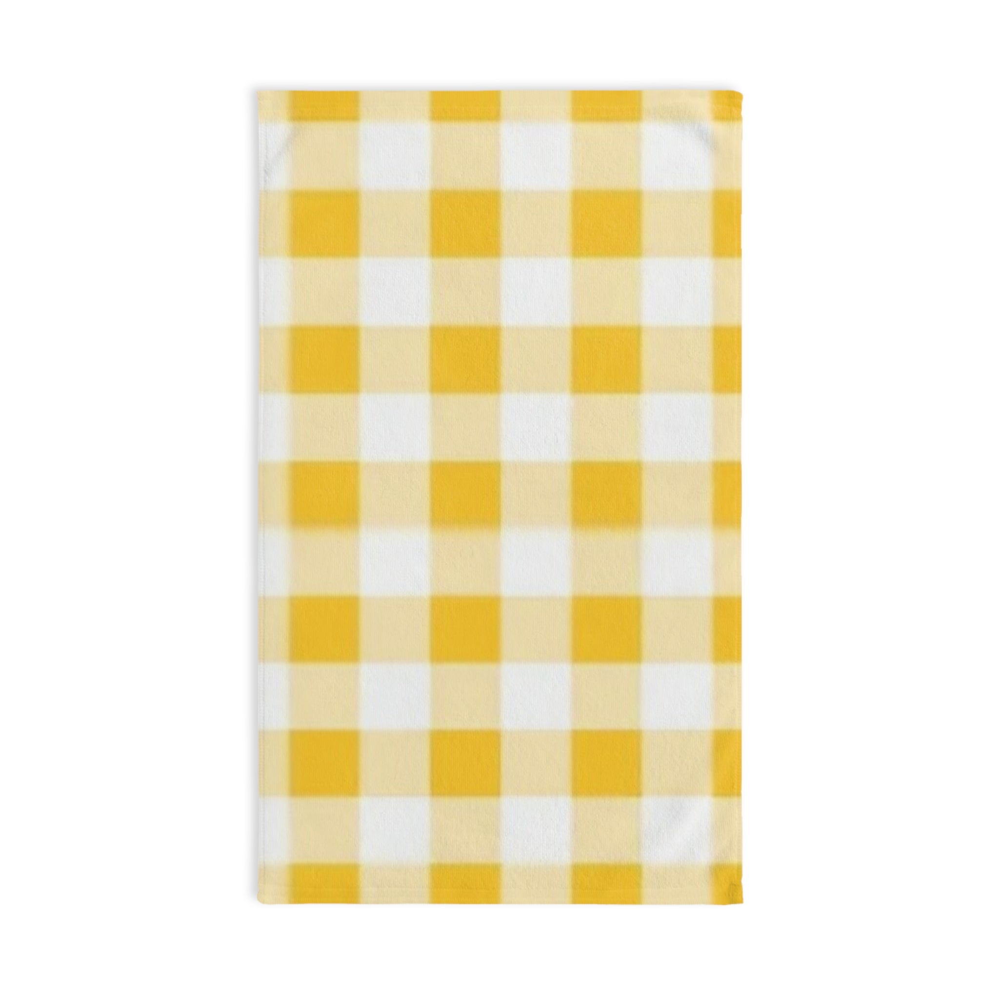Yellow Gingham Hand Towel — Farmhouse Kitchen Tea Towel