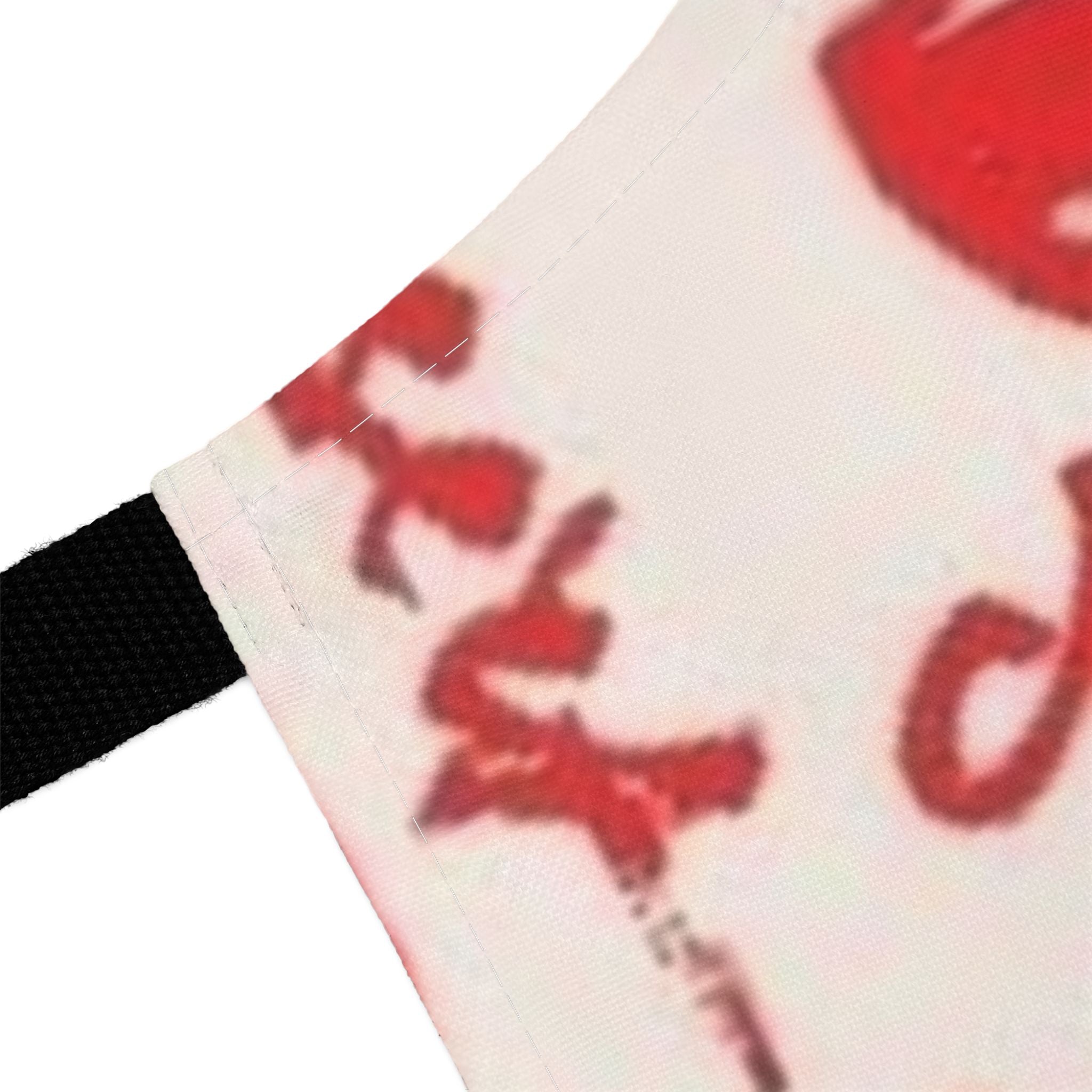 Kitchen Script Apron — Red Cooking Words Design