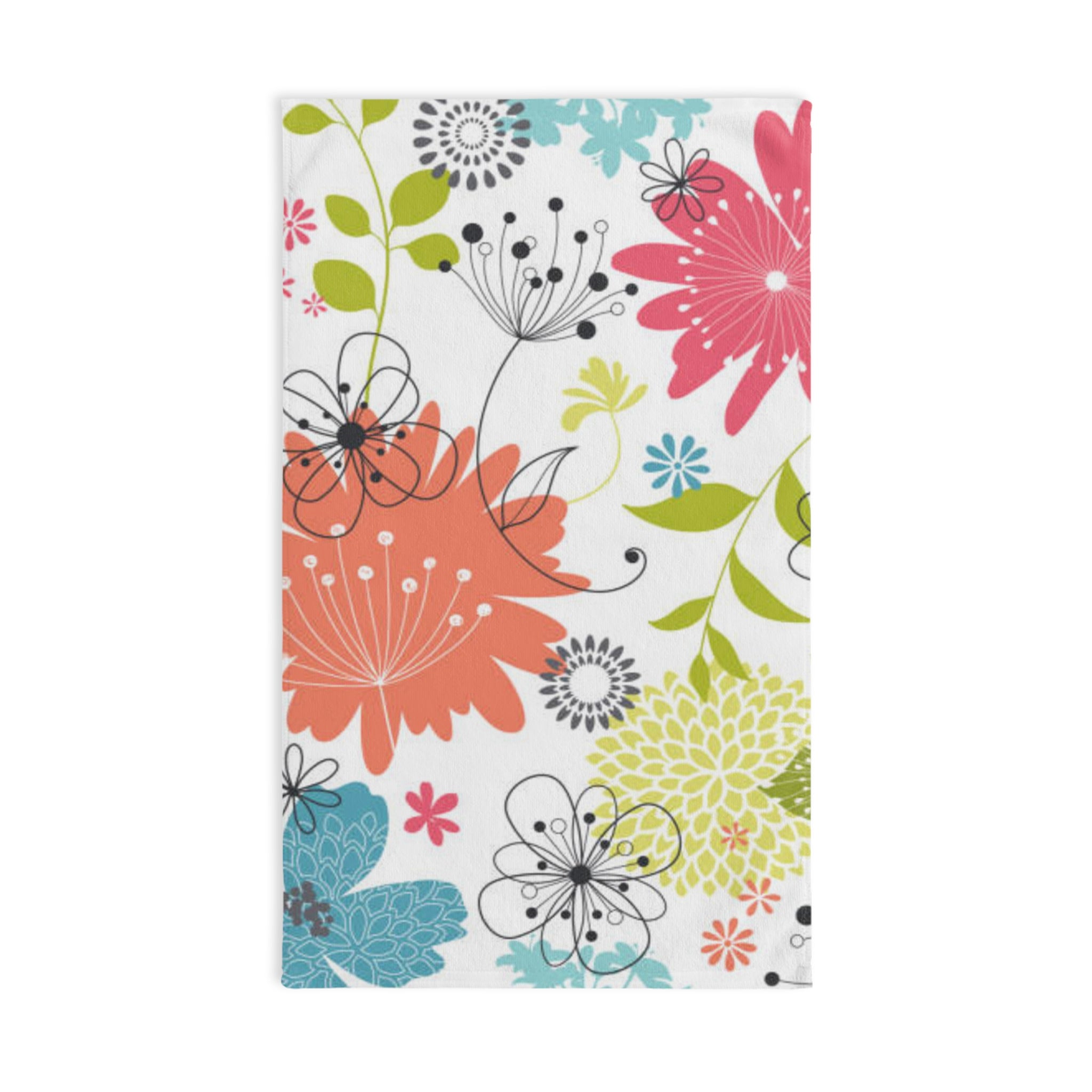 Floral Burst Hand Towel — Bright Garden Kitchen & Bath Towel