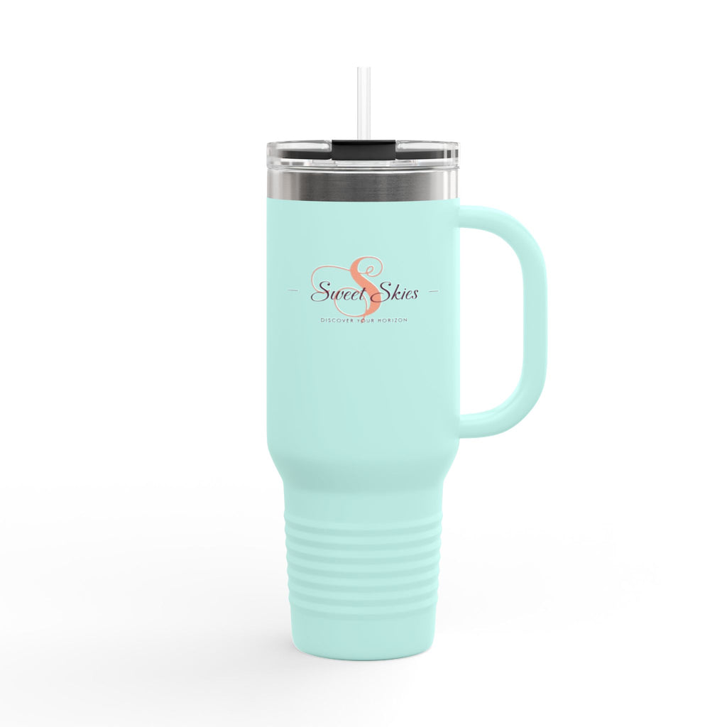 40oz Insulated Travel Mug with Handle — Savvy Sisters Logo Thermal Tumbler
