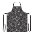 Chalkboard Kitchen Apron — Cooking Utensils Pattern