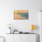 Sunset Beach Canvas Print — Seaside Wall Art Matte Stretched 1.25"