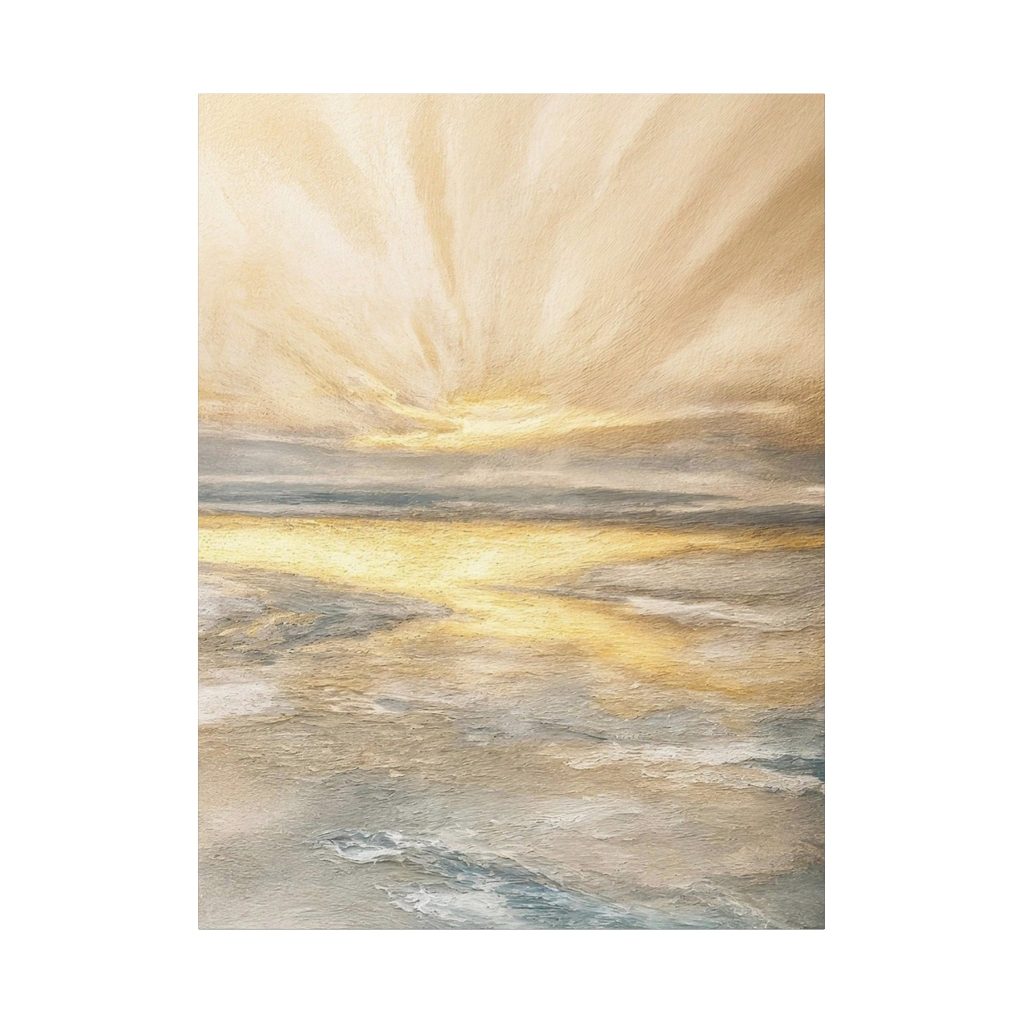 Golden Sunrise Seascape Canvas