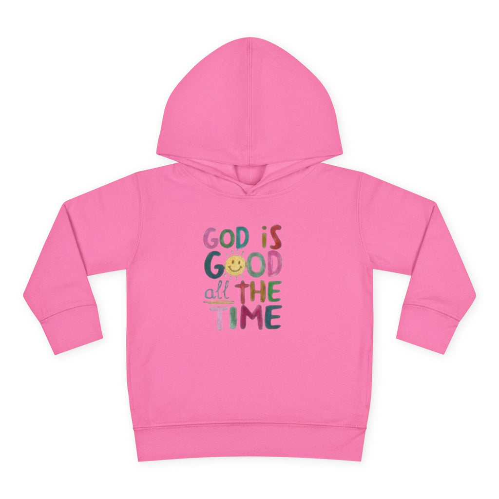 Toddler Hoodie — "God Is Good All The Time" Cute Faith Pullover