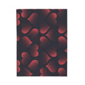 Red Heart Pattern Velveteen Plush Blanket — Cozy Romantic Throw for Valentine’s Day
