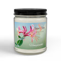 Honeysuckle Soy Candle Jar — 9oz Scented Candle with Black Lid