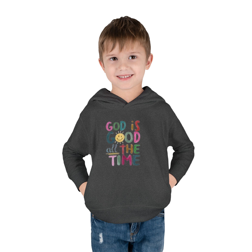 Toddler Hoodie — "God Is Good All The Time" Cute Faith Pullover
