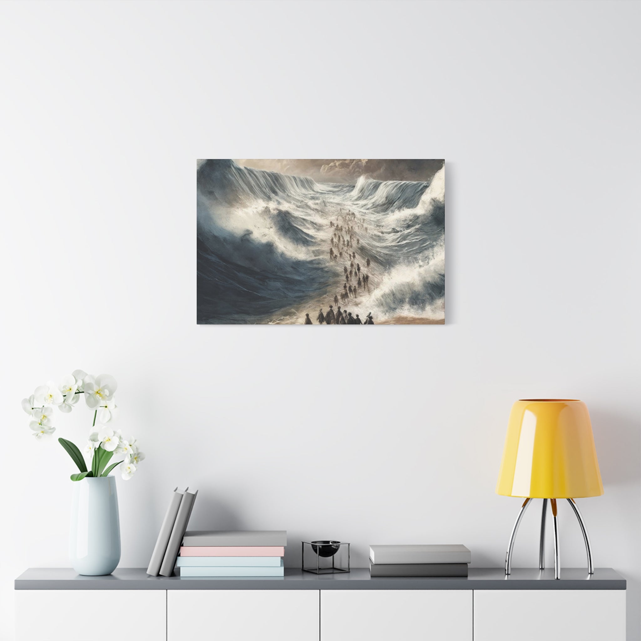 Biblical Exodus Wall Canvas — Parting of the Red Sea Matte Stretched Canvas