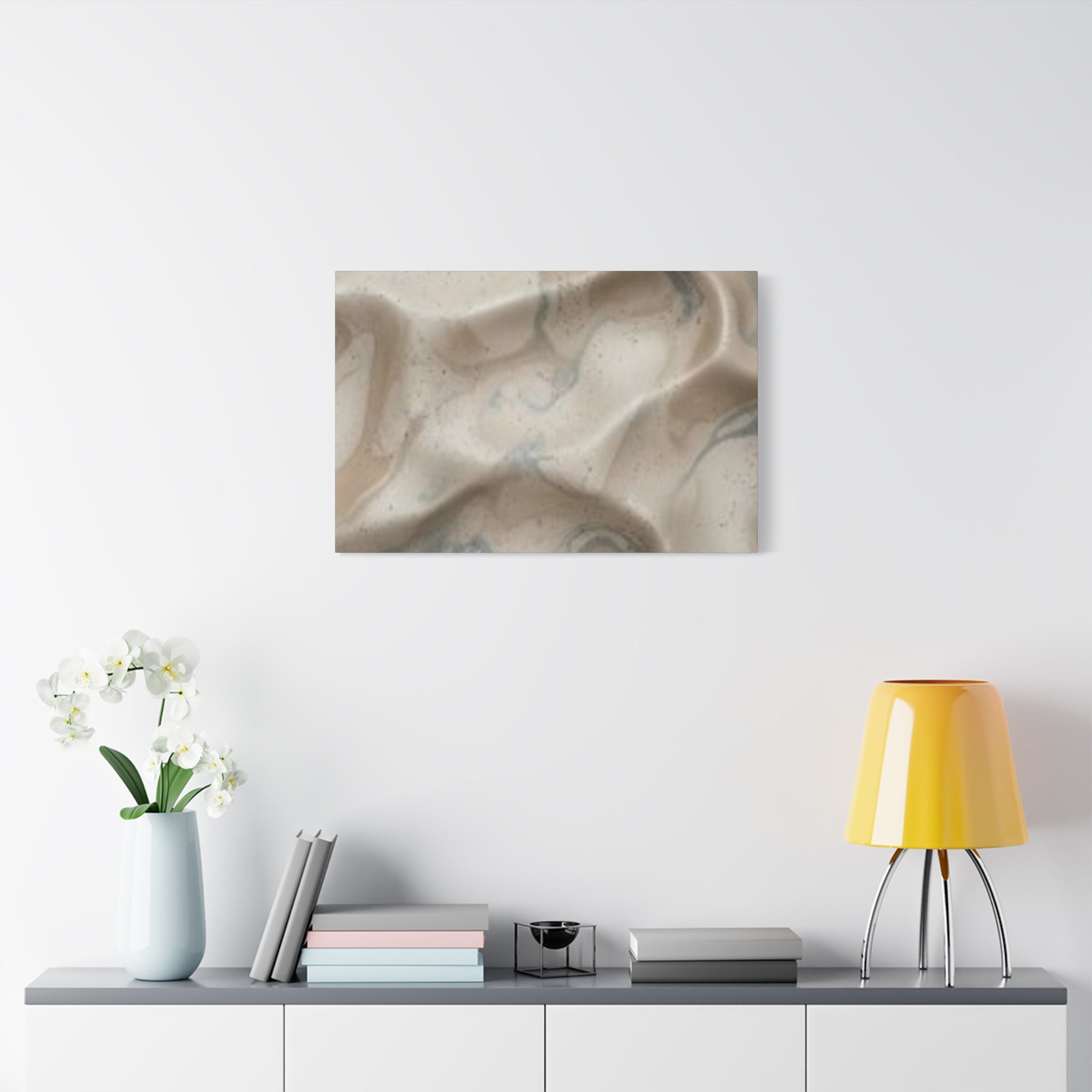 Abstract Neutral Marble Canvas Wall Art — Matte Stretched 1.25"
