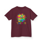 Kids T-Shirt — "I Have No Idea What This Is" Colorful Retro Toy Graphic