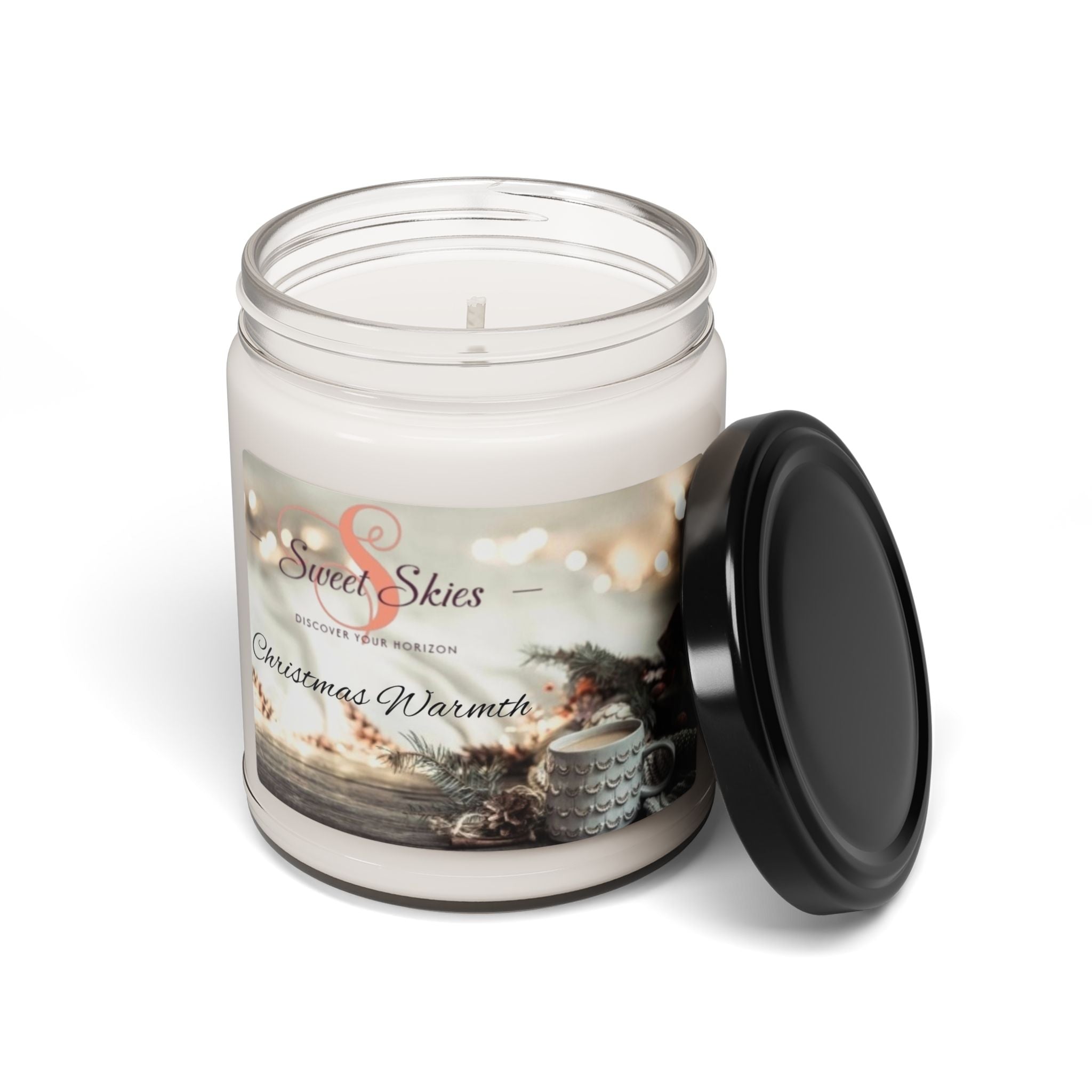 Christmas Warmth Scented Soy Candle – 9oz Holiday Aromatherapy Jar