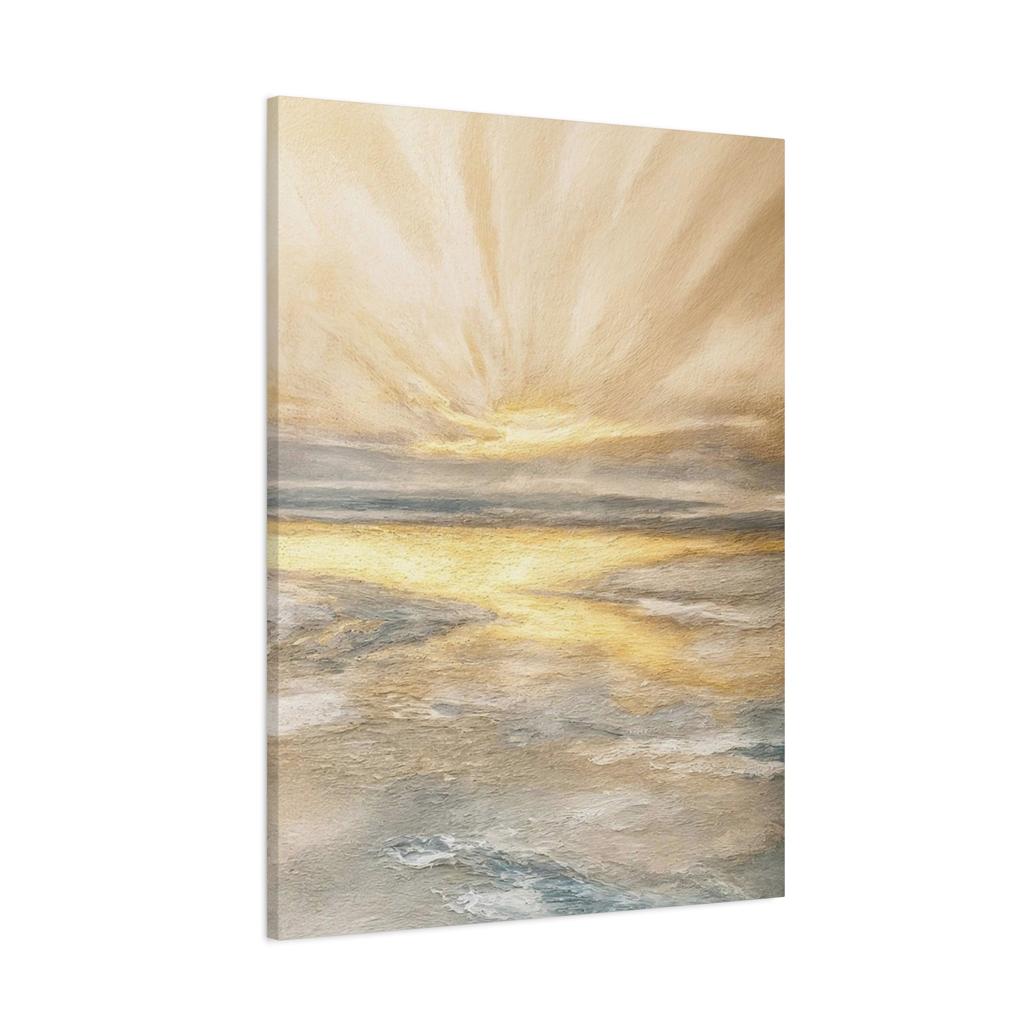 Golden Sunrise Seascape Canvas
